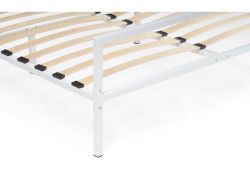 Двуспальная кровать Эгерт 160х200 белый / light beige