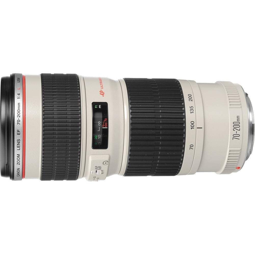 Объектив Canon EF 70-200mm f/4L USM, черный/белый