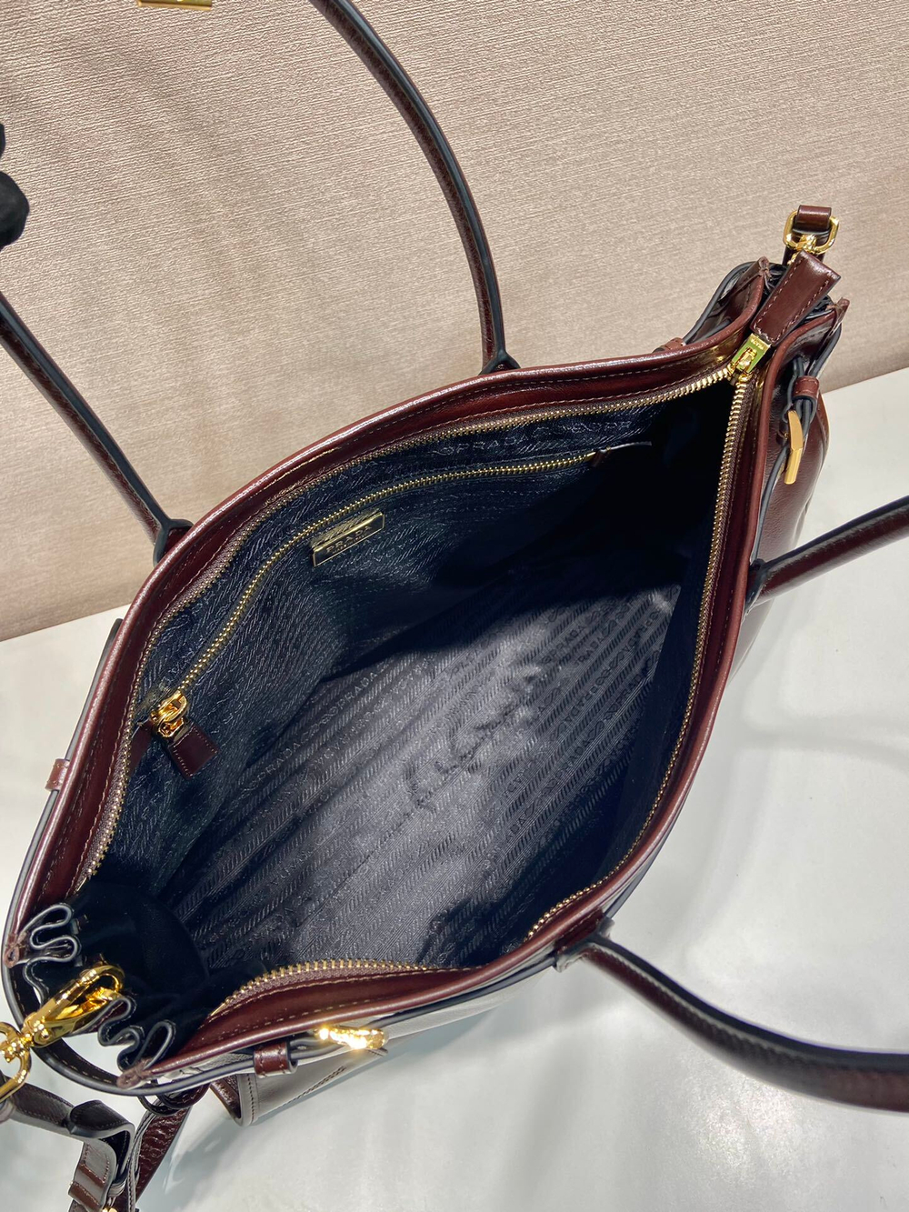Prada Extra Large Leather Handbag 42 cm