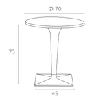 Стол пластиковый Siesta Contract Ice, Ø700х730, черный