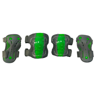 Детская защита для катания Тech Team SAFETY LINE 300 серо-зеленая размер M