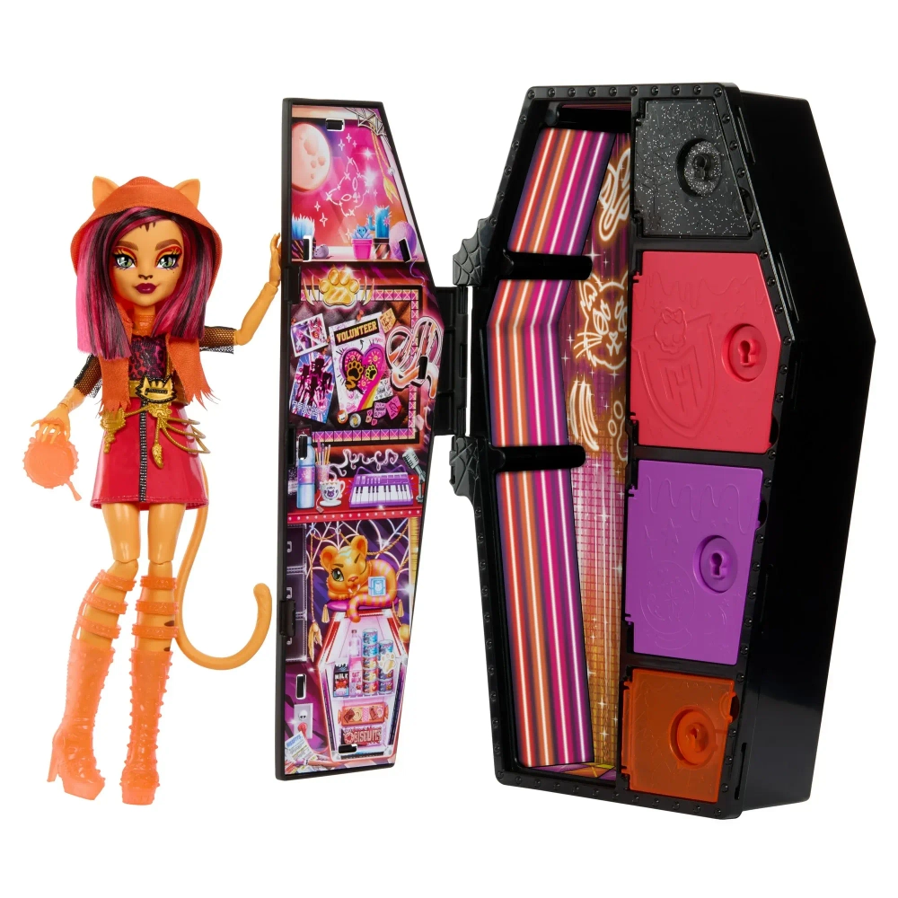 Кукла Monster High Toralei Stripe в наборе Skulltimate Secrets Neon Frights