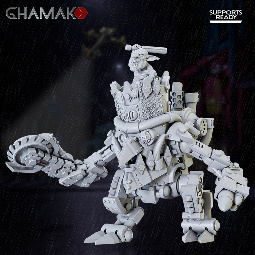 Orks Greenskins Gretchin Гротский шагатель миниатюра для dnd, днд, pathfinder, фентези, Настольная игра, НРИ, Варгейм, РПГ