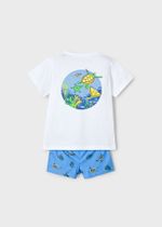 пляжная футболка с шортами