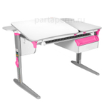 Растущая парта Дэми СУТ 45 с лотком и тумбой ТСН.04 с полками СУТ.45.350 (1200×820 мм)