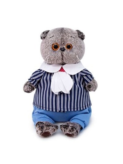 Мягкая игрушка Басик в морском костюме 19см