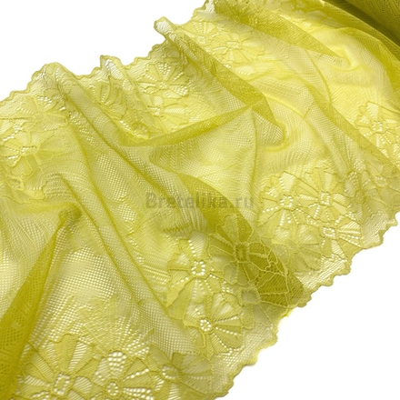 Кружево эластичное бледно-желтое 22 см