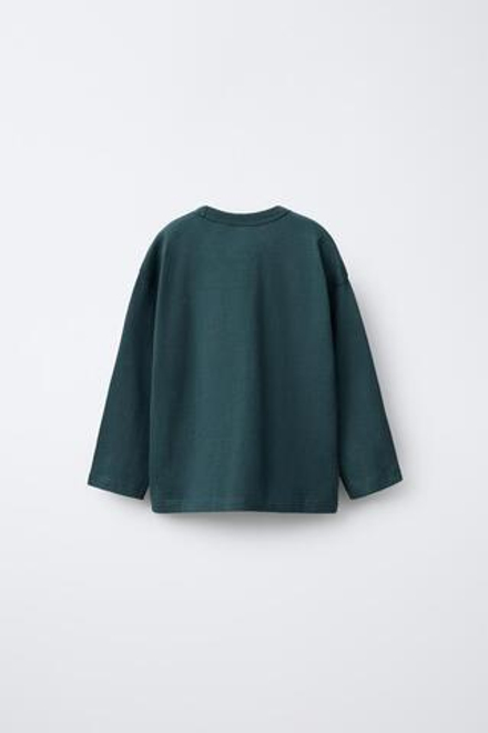 ZARA ФУТБОЛКА С ПРИНТОМ «МЕДВЕДЬ», ГЛУБОКИЙ СИНИЙ