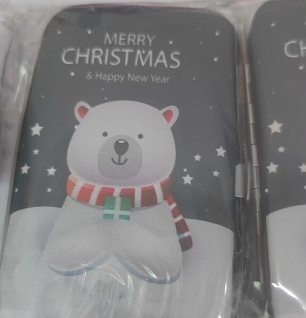 Набор для маникюра в футляре 6 предметов «New Bon Salon - Медвежонок Вайт»,11*6,5см