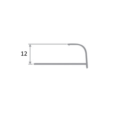 НАП 12мм "DO-1" 2,7м Черный глянец наружный анод. алюм.