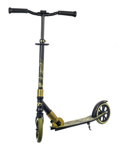 Детский самокат Tech Team ​180 Comfort 2021 (5+) зелено-черный