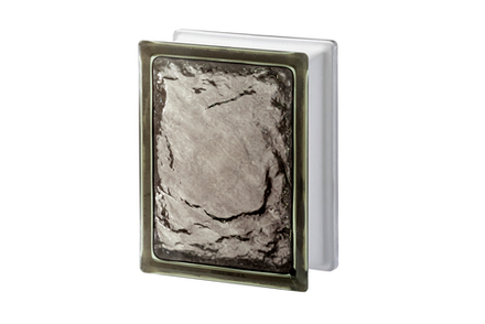 Стеклоблок Vitrablok - Империал - Айс Черный 146x197x80