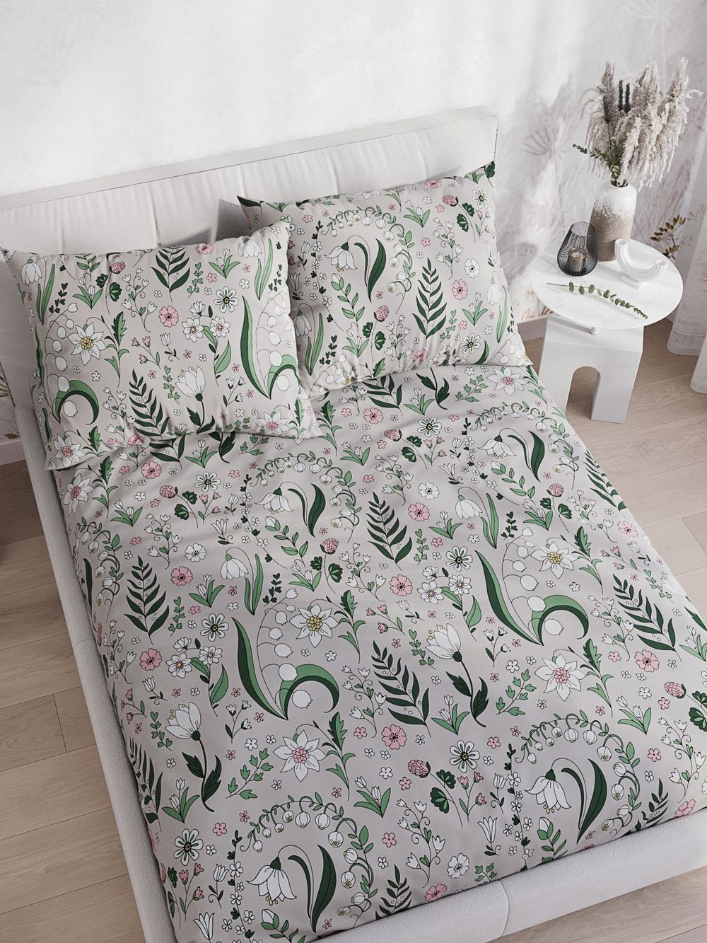 Постельное белье бязь Сказка "Грета" евро на молнии Наволочка 50х70 см 2 шт Простынь 210х215 см Пододеяльник 200х215 см