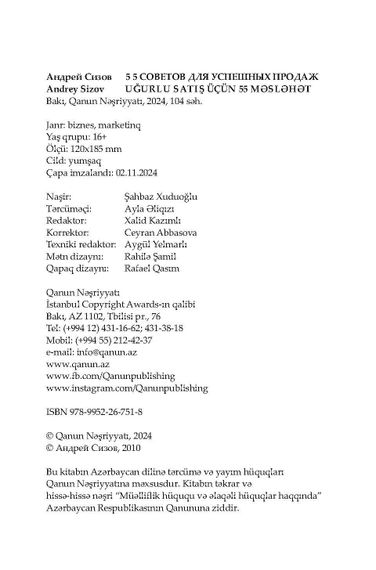 Uğurlu satış üçün 55 məsləhət