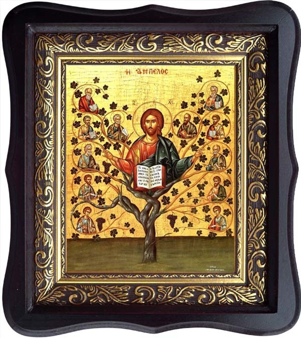 Спас Древо Жизни. Икона на холсте.