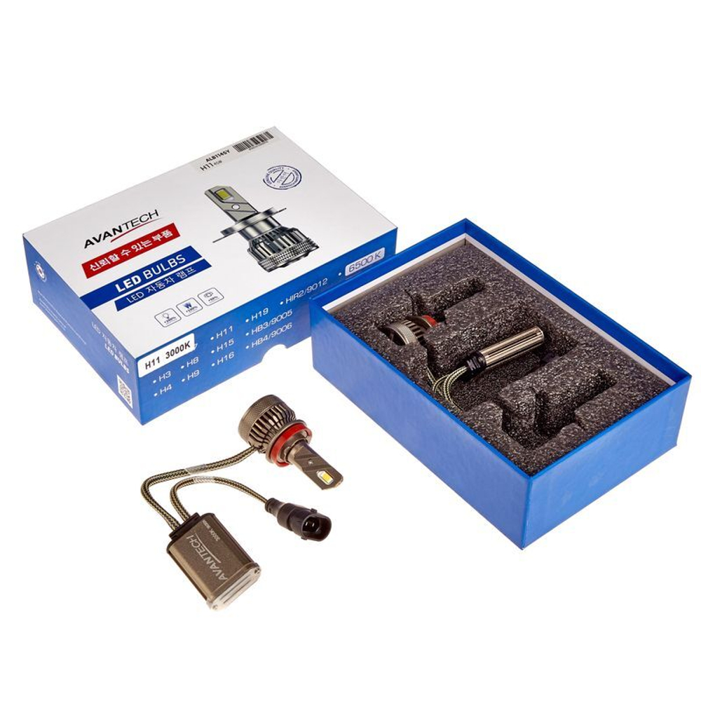 Лампа светодиодная LED Avantech H11 / H16 12V 45W, 4300K 4500lm (комплект 2 шт.) ALB1145Y