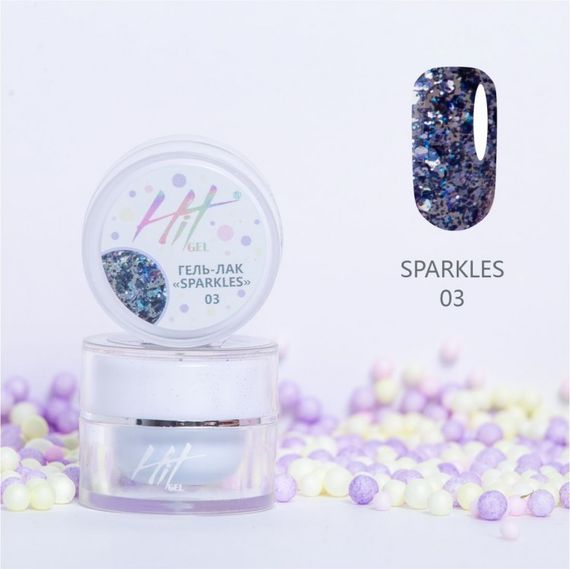 Гель-лак ТМ &quot;HIT gel&quot; №03 Sparkles, 5 мл