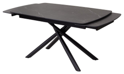 Стол RIVOLI 140 MATT BLACK MARBLE SOLID CERAMIC / BLACK, ®DISAUR