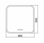 Зеркало Azario Стив New 80 см LED-00002377 с подсветкой