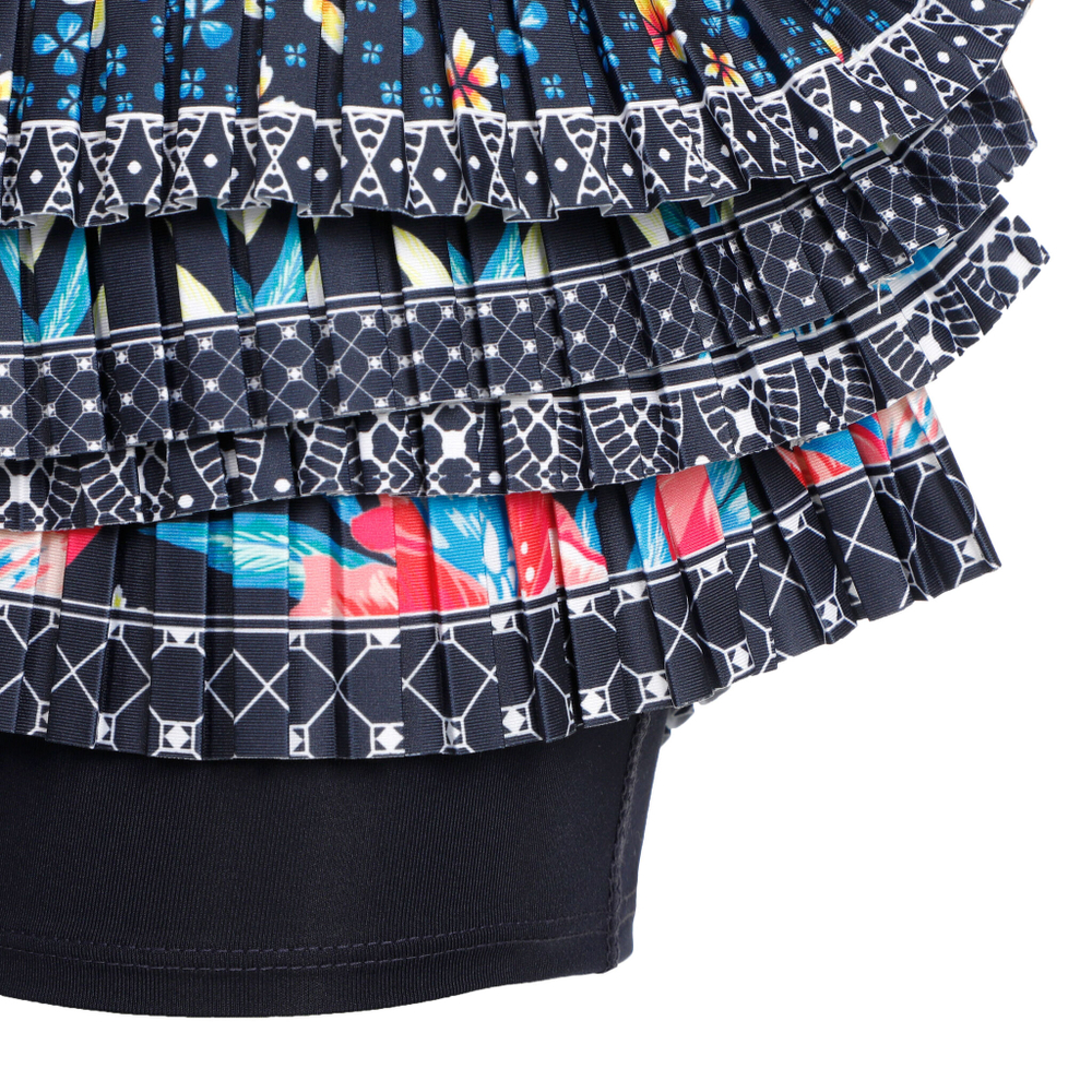 Женская теннисная юбка Lucky in Love Keepin' It Rio Pleated Skirt Women - Dark Blue, Multicoloured