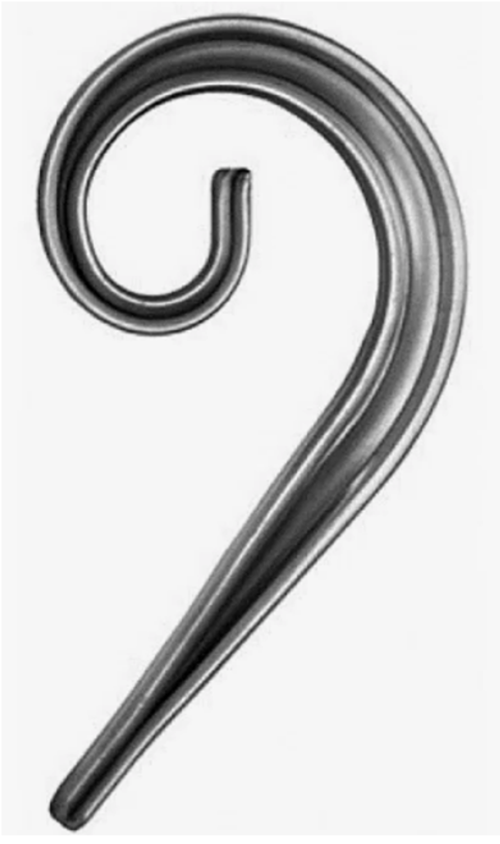 кованый элемент запятая 150х100