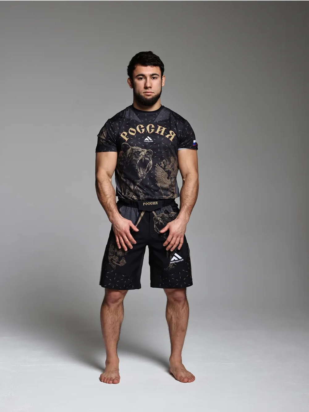 Спортивные шорты мма Россия с гербом для единоборств