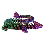 Дракон "каменный" игрушка антистресс, 3D фигурка дракона с глазами, красно-сине-зеленый, 45 см.