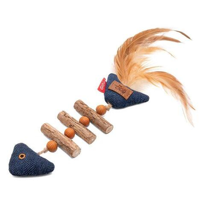 85045 Игрушка для кошек Рыбка-скелет из мататаби 20 см, серия CATCH & SCRATCH ECO, Gigwi