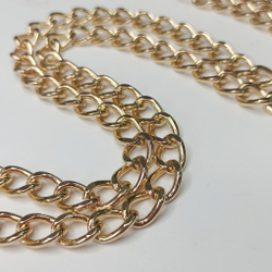 Ручка цепь с карабинами Золото 13*9