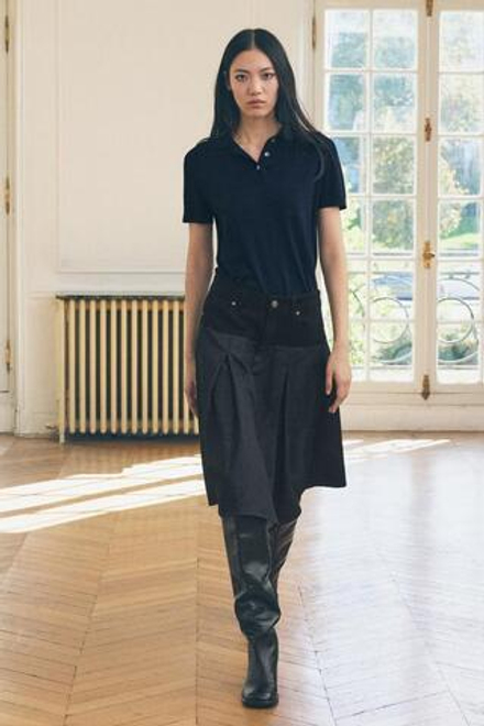 ZARA ДЖИНСОВАЯ ЮБКА — ZW COLLECTION, СИНИЙ