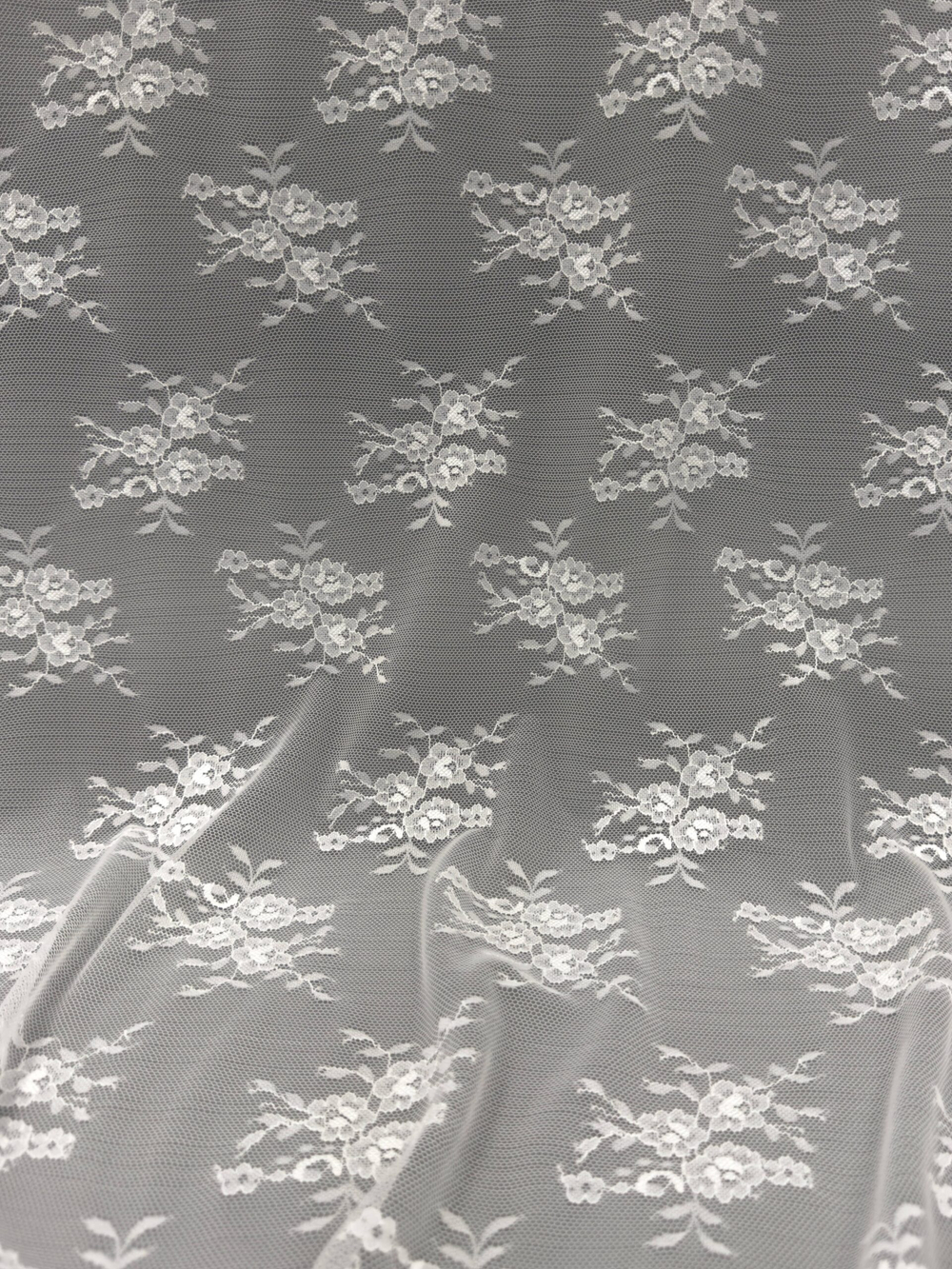 Гипюр эластичный теплый белый ширина 150 см мягкий