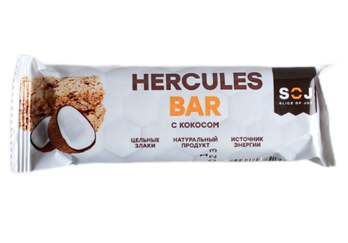Злаковый батончик Hercules bar с  кокосом, 40г