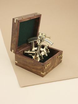 Nautical Морской секстант в деревянном футляре