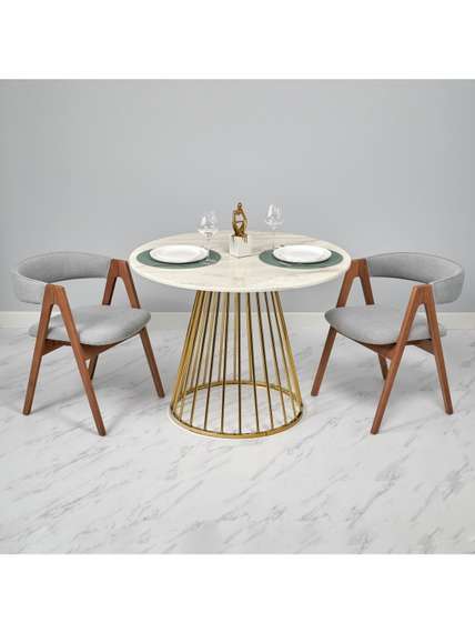 Стул Halston, орех, бежевое букле