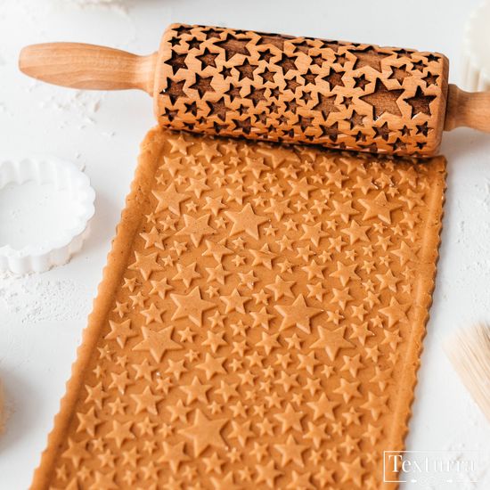 Малая скалка с узором Звездочки