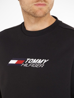 Мужская теннисная кофта Tommy Hilfiger Essentials Crew - black