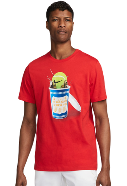 Мужская теннисная футболка Nike Court Tennis T-Shirt - university red