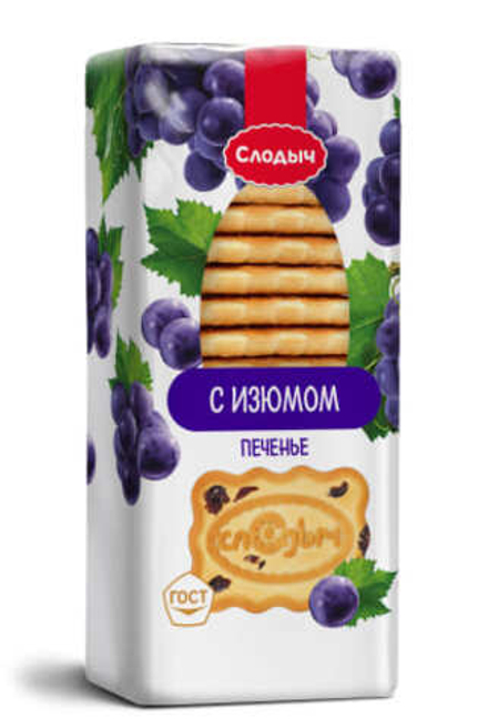 Печенье "Слодыч с изюмом" 390г. Слодыч