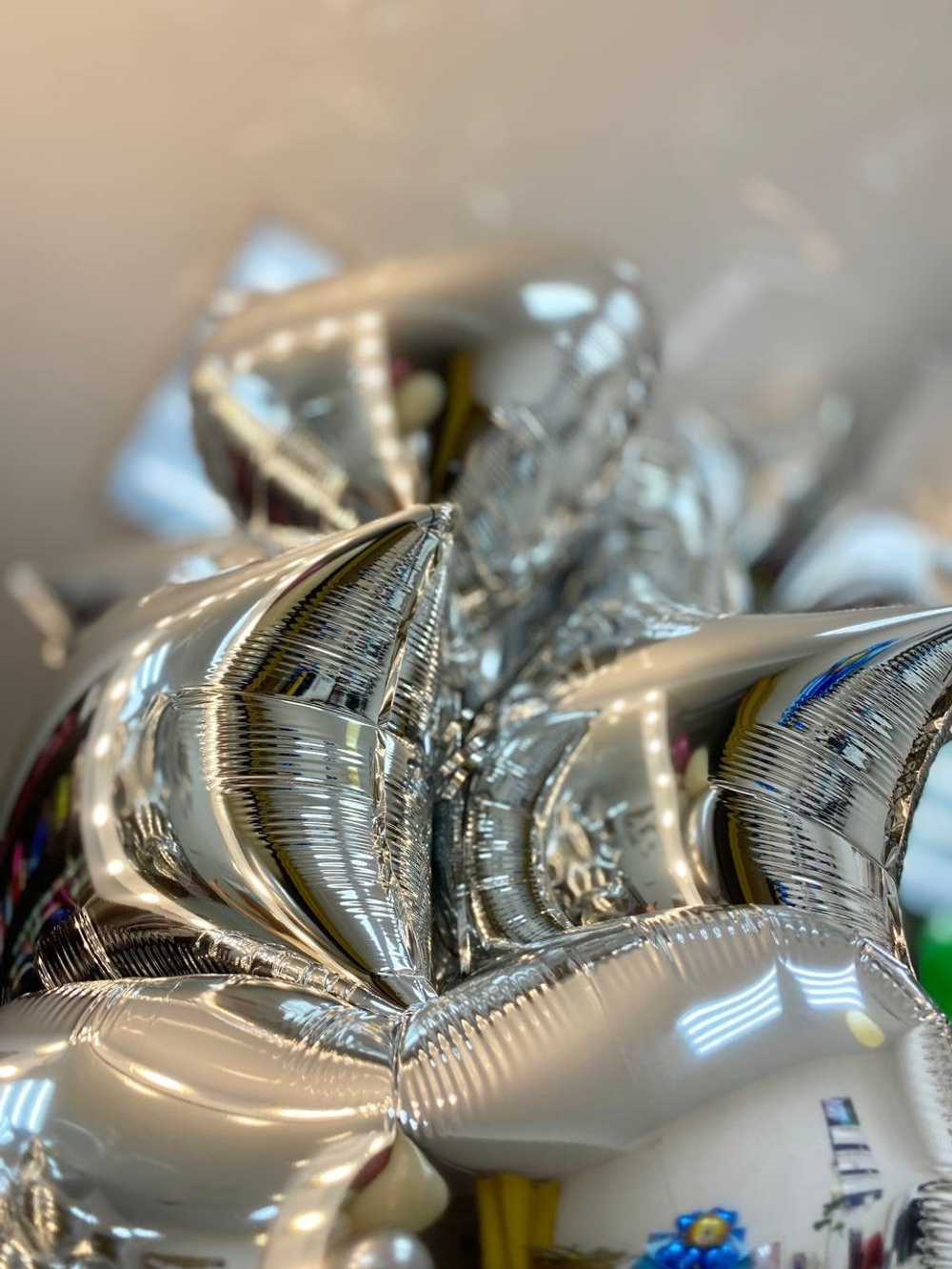 Набор воздушных шаров хром серебро  №979