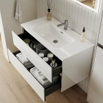Тумба с раковиной Sancos Cento CN100W белый глянец