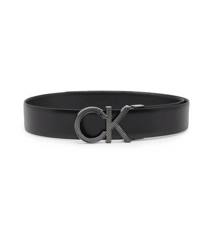 Кожаный ремень ADJ/REV CK METAL DIAGONAL 35MM Calvin Klein - черный(K50K510928)