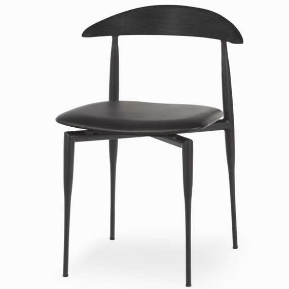 Стул Tor, черный с черной спинкой