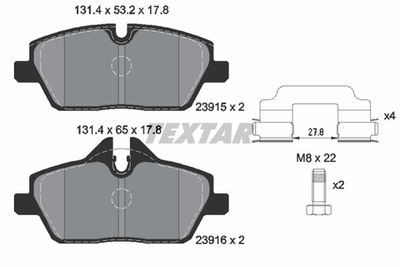 TEXTAR - 2391503-TET - Brake Pad Set, disc brake