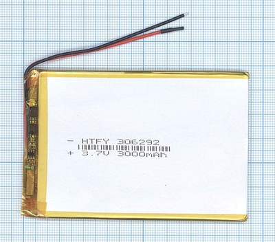 Аккумулятор Li-Pol (батарея) 3*62*92мм 2pin 3.7V/3000mAh