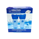 Фильтр магистральный двойной Аквастиль(3/4" 1") картриджи в комплекте