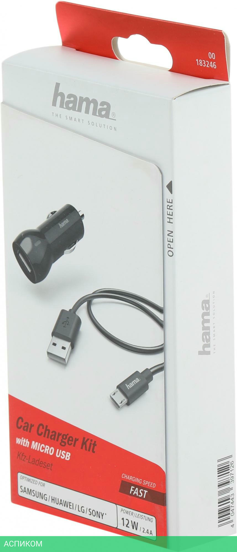 Сетевое зарядное устройство Hama H-183246 черный (00183246)
