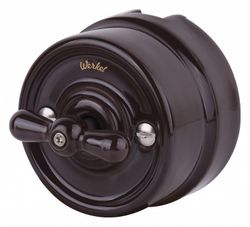 Выключатель на 4 положения двухклавишный без рамки Werkel Ретро (коричневый) W5620014