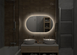 Зеркало "Fleur Led" 1000х600 с бесконтактным сенсором, холодная подсветка