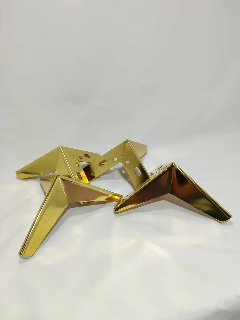 Ножки мебельные опоры звезда золото высота 13см/4шт