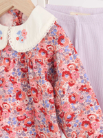 Платье и легинсы в комплекте для девочек Next B70-500, Розовый, Светло-фиолетовый